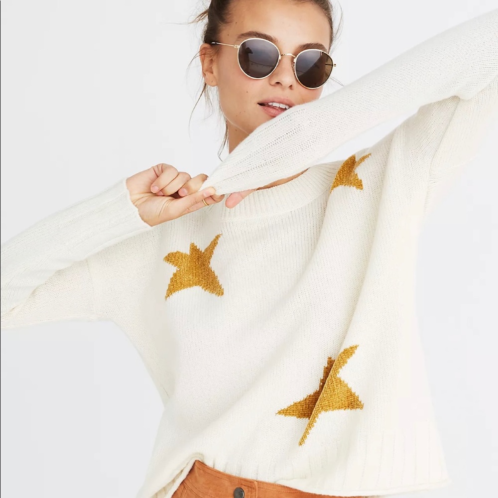 [Madewell] NWOT Star Pullover Wool Sweater